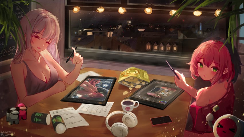 eris greyrat, crewmate, pippi, wada don, pink, and 2 more (mushoku tensei and 3 more) drawn by redcxca and superssun