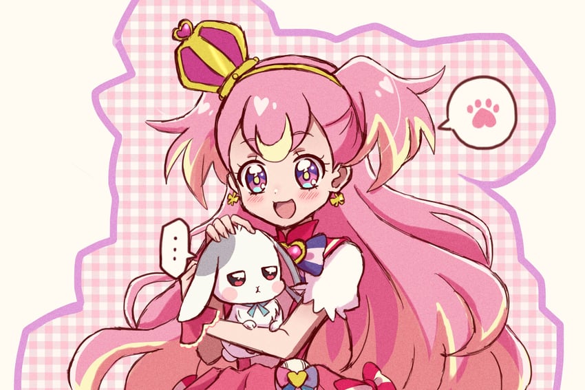 inukai komugi, cure wonderful, and daifuku (precure and 1 more) drawn by hakuchuu
