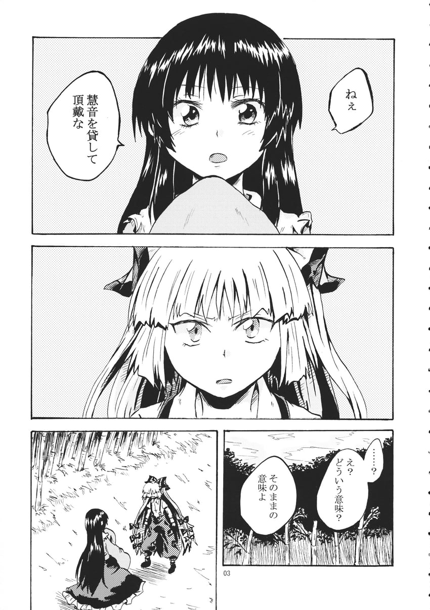 fujiwara no mokou and houraisan kaguya (touhou) drawn by unya