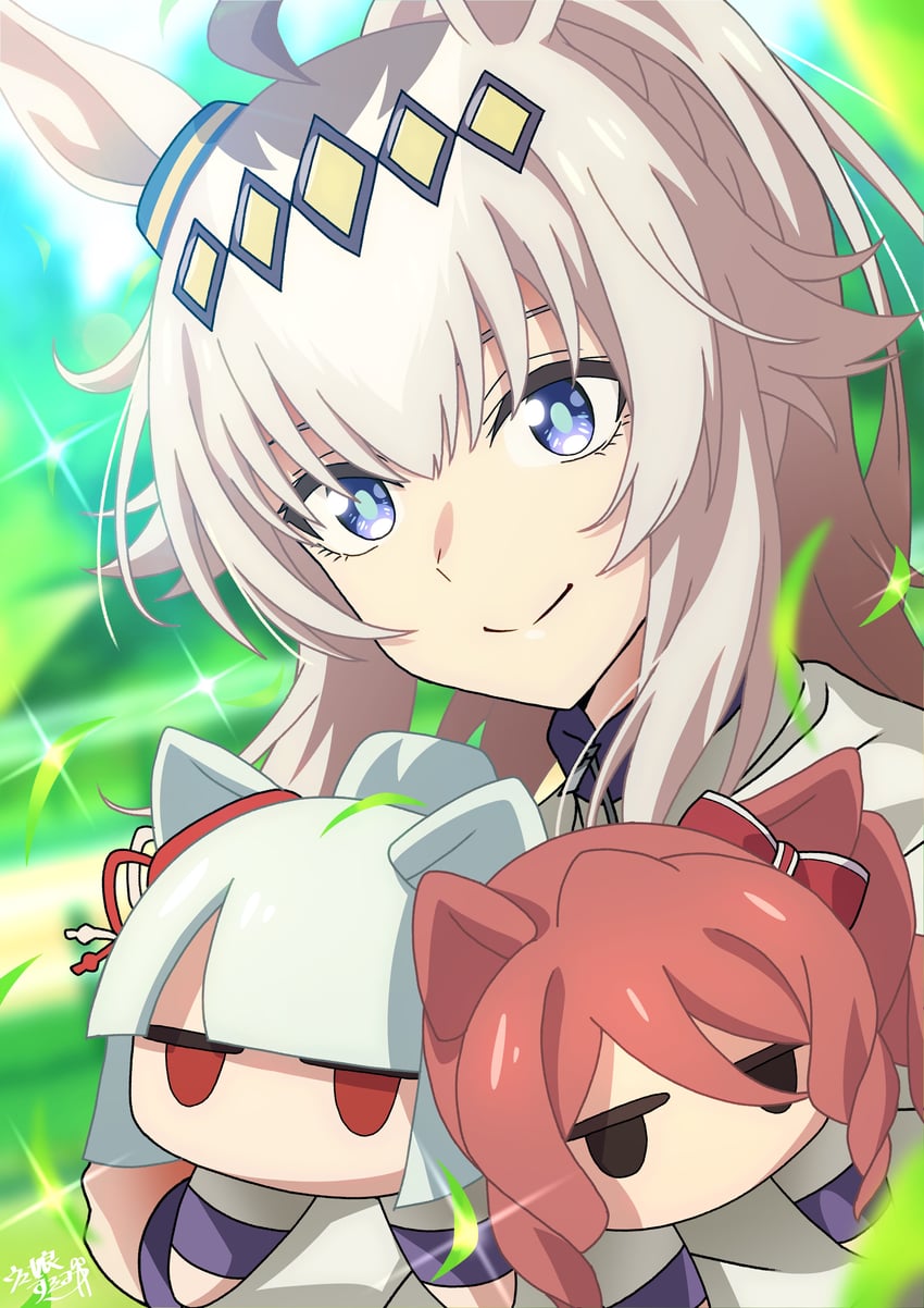 oguri cap, norn ace, and fujimasa march (umamusume and 1 more) drawn by suzukatore