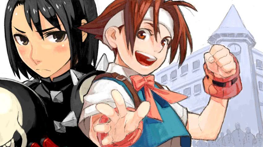 kazama akira and wakaba hinata (justice gakuen and 1 more) drawn by yu_65026