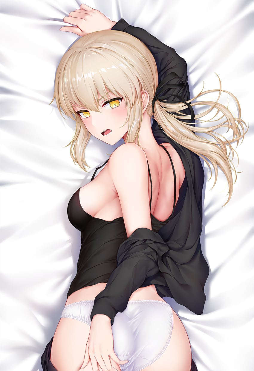 artoria pendragon and saber alter (fate and 1 more) drawn by reien_fuukibu