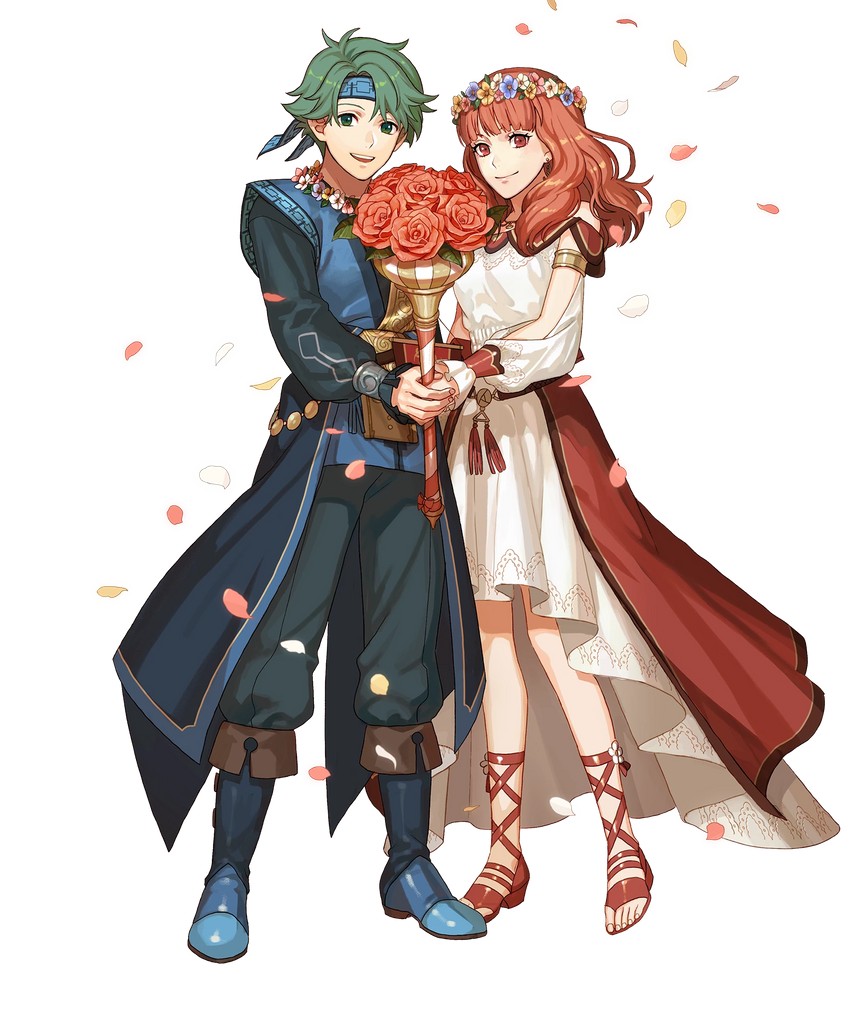 celica and alm (fire emblem and 2 more) drawn by tsukii