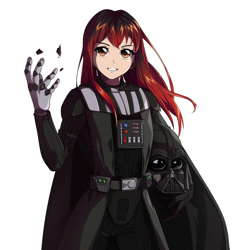 darth vader and erica naito (original and 1 more) drawn by epic_fail_project