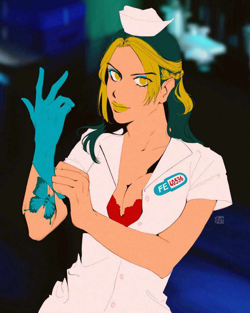 kujo jolyne (jojo no kimyou na bouken and 3 more) drawn by yankikkie