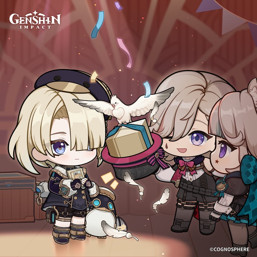 lynette, lyney, freminet, and pers (genshin impact)