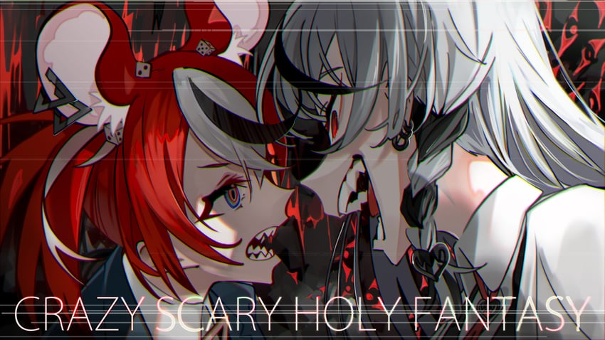 sakamata chloe and hakos baelz (hololive and 1 more) drawn by toro3