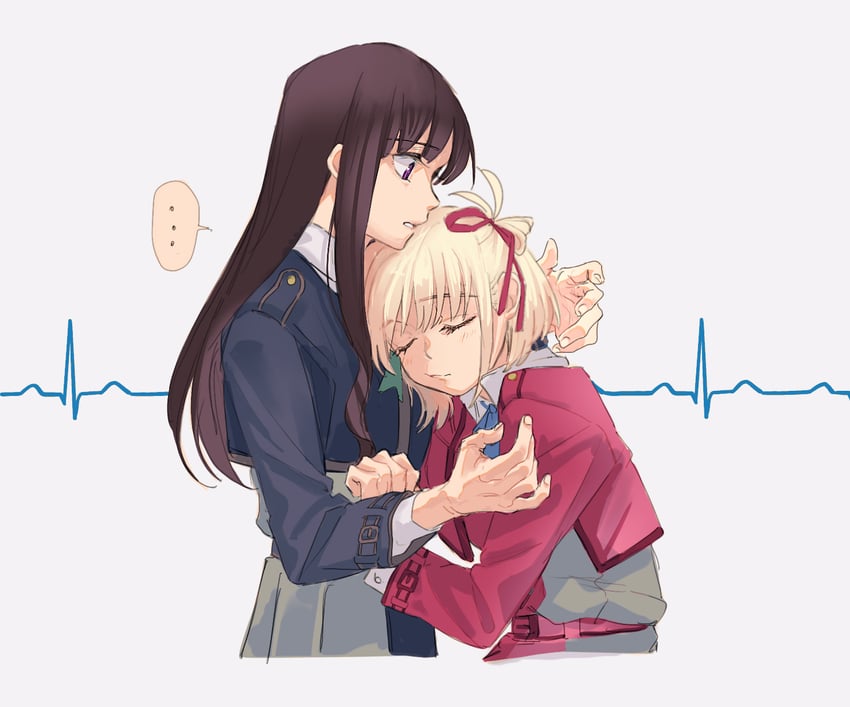 nishikigi chisato and inoue takina (lycoris recoil) drawn by koyomania