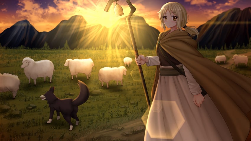 nora arento and enekk (spice and wolf) drawn by kazenokaze