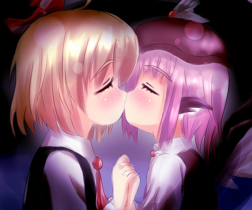 rumia and mystia lorelei (touhou) drawn by kapu_(tetete8901)