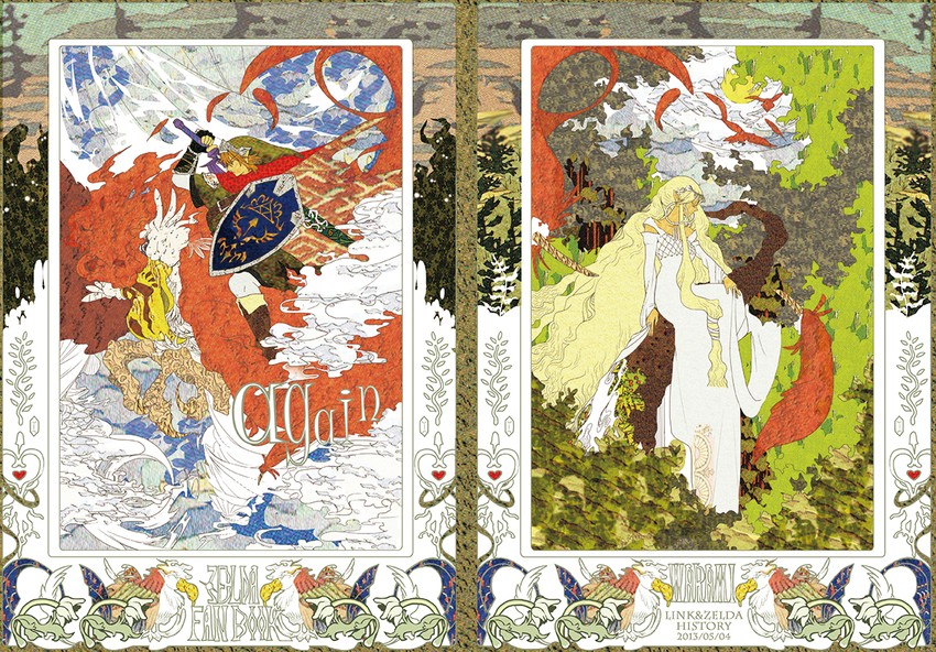 link, princess zelda, loftwing, and hylia (the legend of zelda and 1 more) drawn by warami