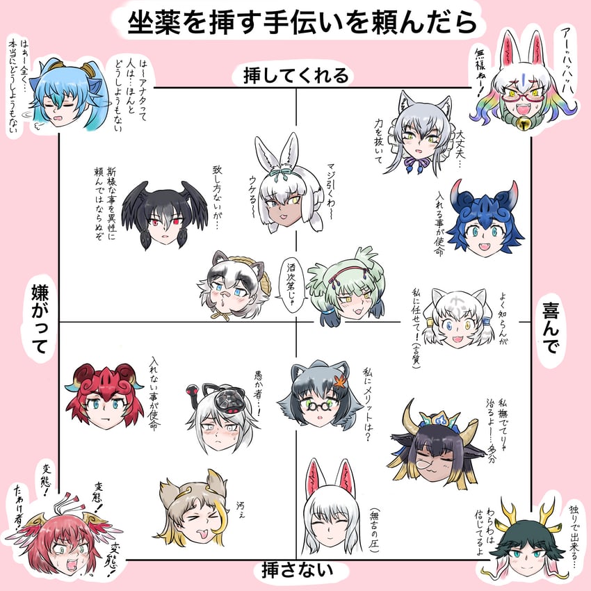 seiryuu, oinari-sama, kirin, byakko, yatagarasu, and 8 more (kemono friends and 1 more) drawn by saja_(166j357)