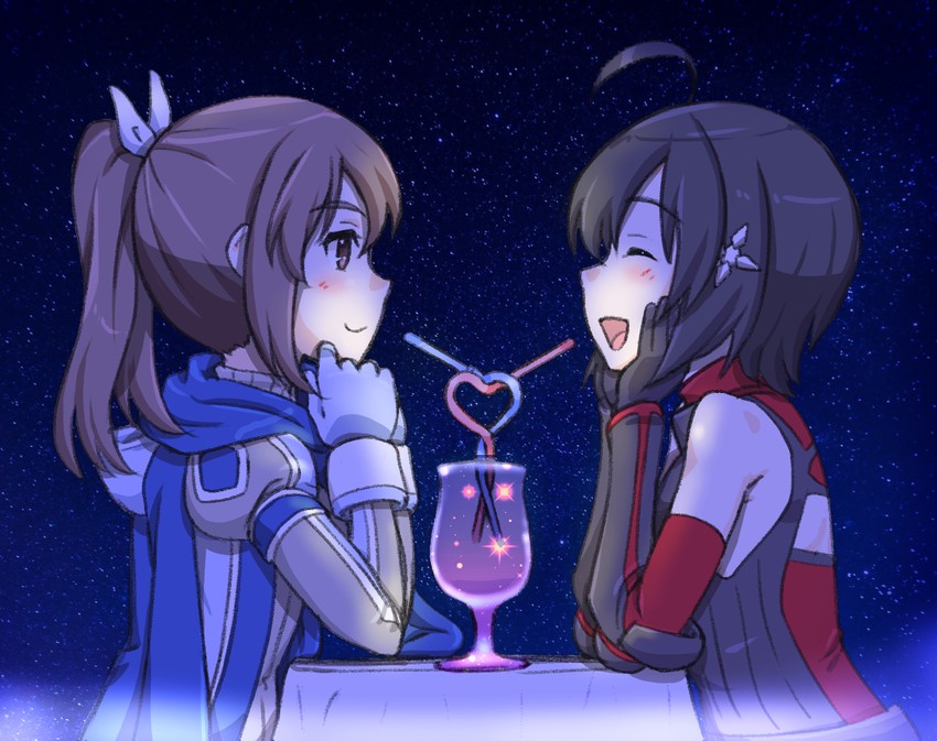 maple and sally (itai no wa iya nano de bougyoryoku ni kyokufuri shitai to omoimasu) drawn by caracol