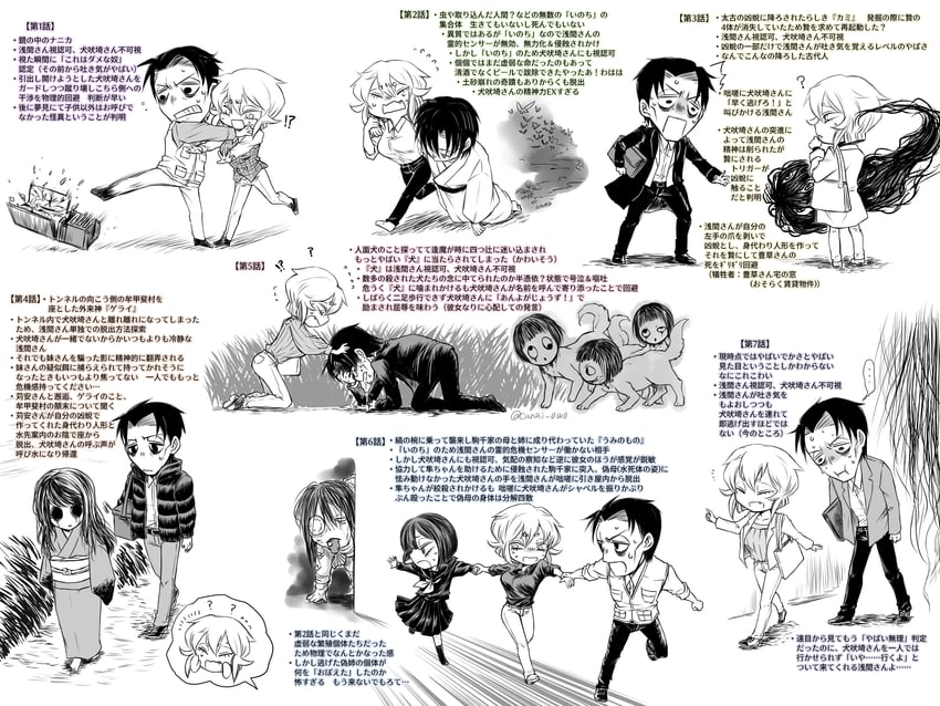 asama hirotaka, inubousaki shioi, komachi shun, and tokuda kariyasu (nikubami honegishimi) drawn by runarica0914