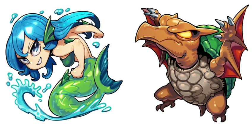 turtle bird and amazon of the seas (yu-gi-oh!) drawn by sido_(slipknot)