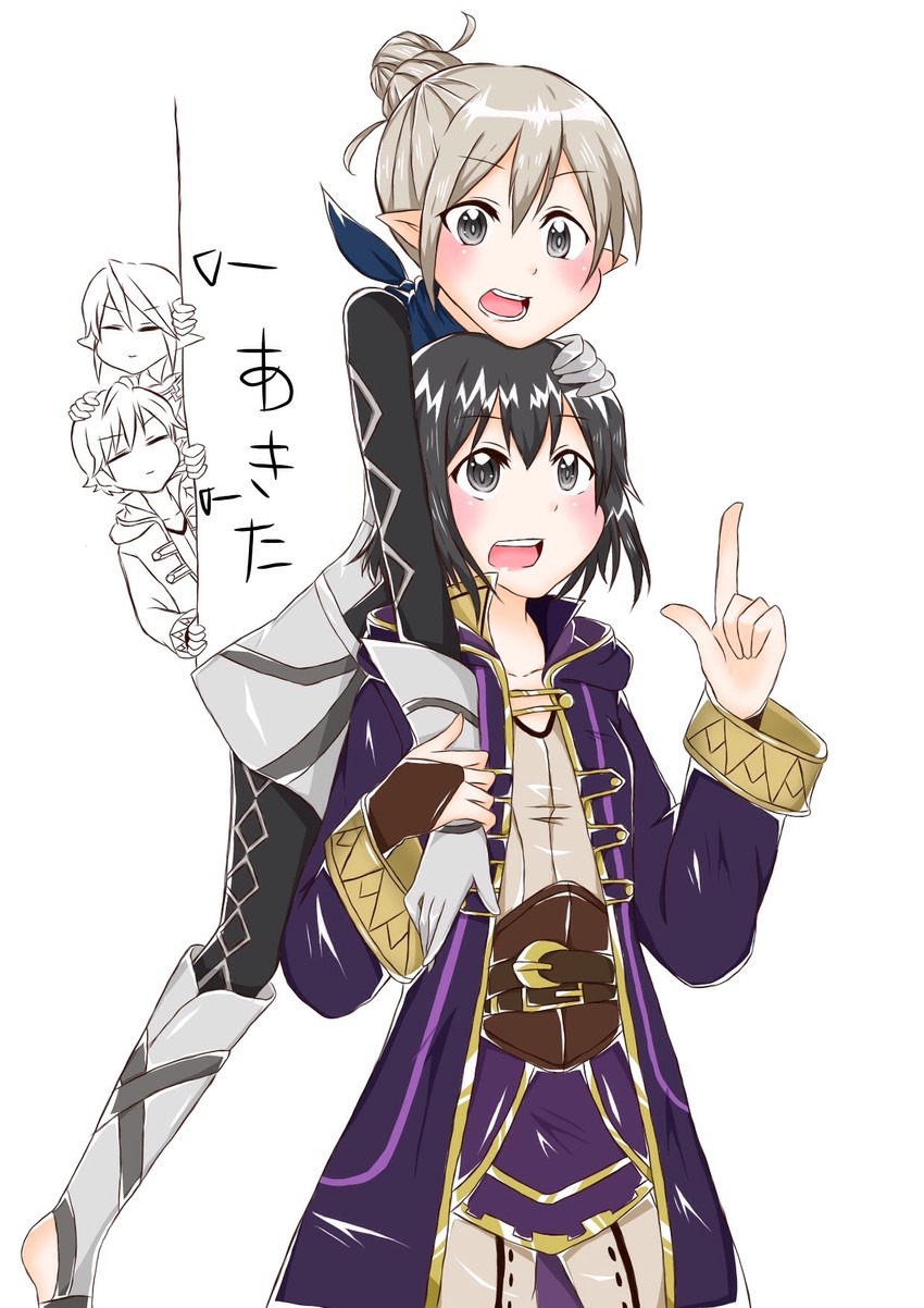 male robin, male corrin, female morgan, and female kana (fire emblem and 2 more) drawn by tapioka_zelda
