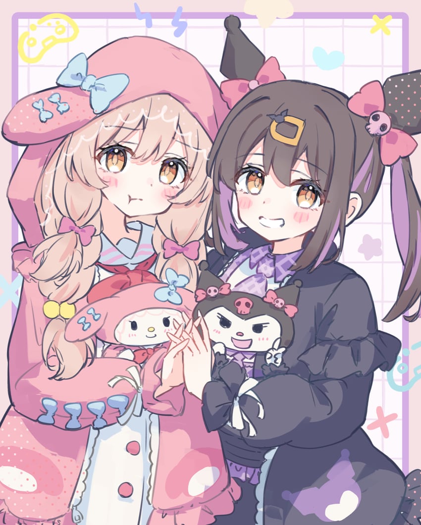 oyama mahiro, oyama mihari, my melody, and kuromi (onii-chan wa oshimai! and 2 more) drawn by tetesudeesu