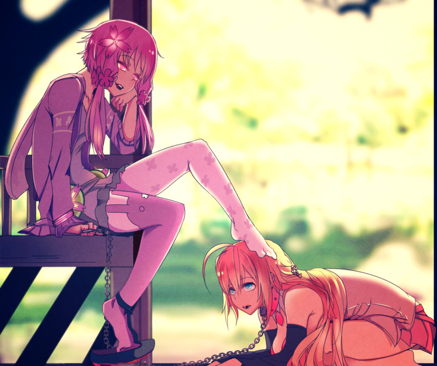 yuzuki yukari and tsurumaki maki (vocaloid and 1 more) drawn by at2.