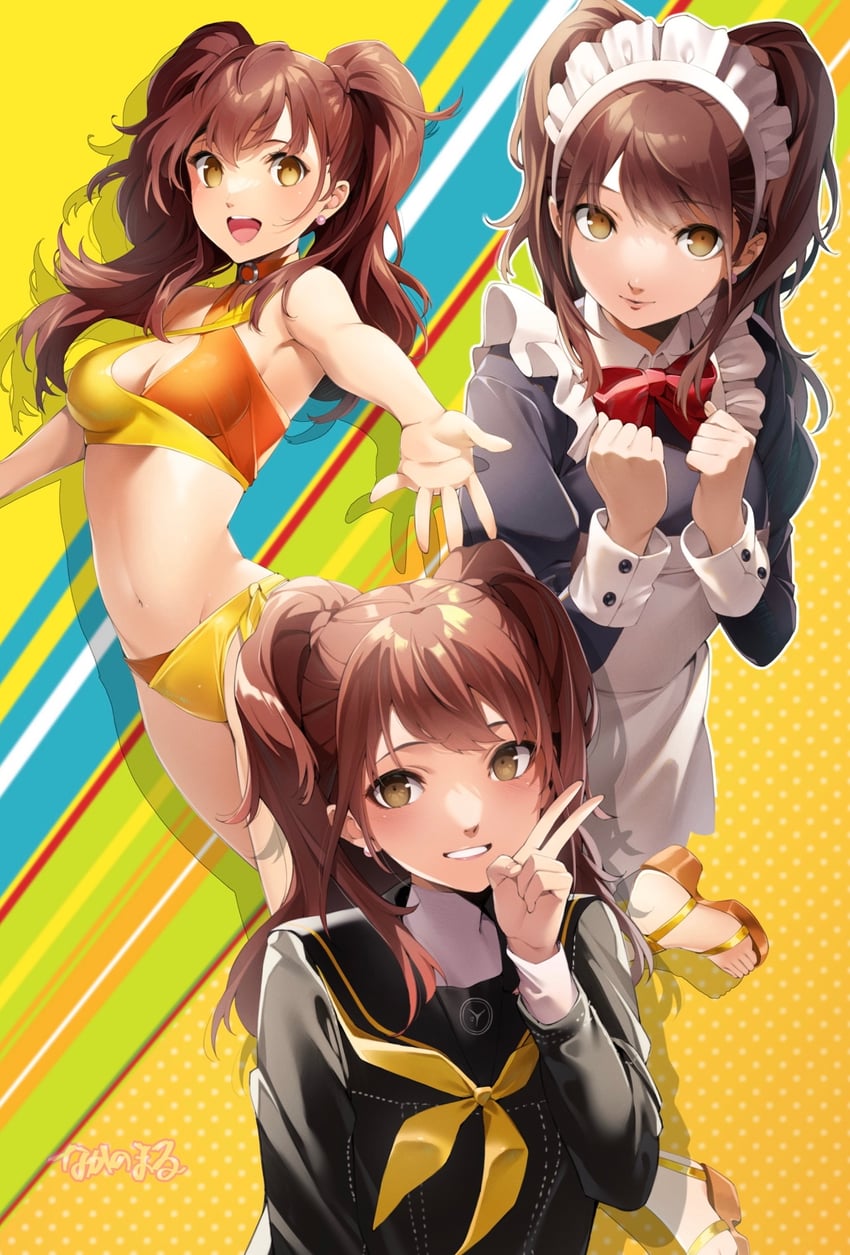 kujikawa rise (persona and 2 more) drawn by nakano_maru