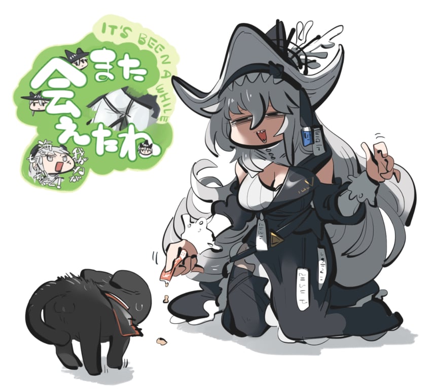 skadi, specter, irene, luo xiaohei, specter the unchained, and 1 more (arknights and 1 more) drawn by tirarizun