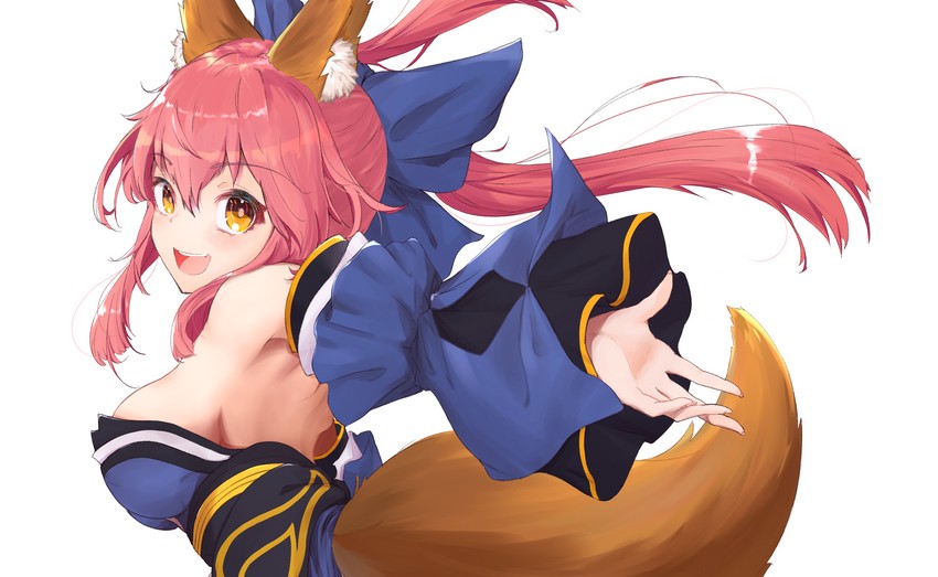 tamamo and tamamo no mae (fate and 1 more) drawn by record42
