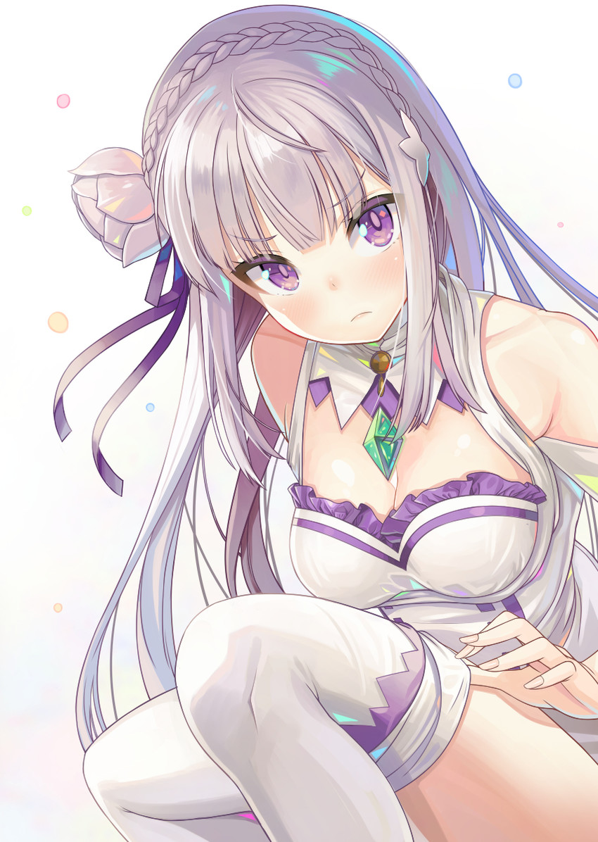 emilia (re:zero kara hajimeru isekai seikatsu) drawn by atori