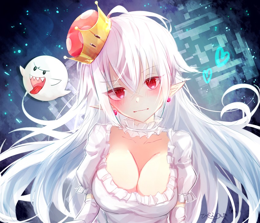 princess king boo and boo (mario and 2 more) drawn by ruto_(rutodesu)
