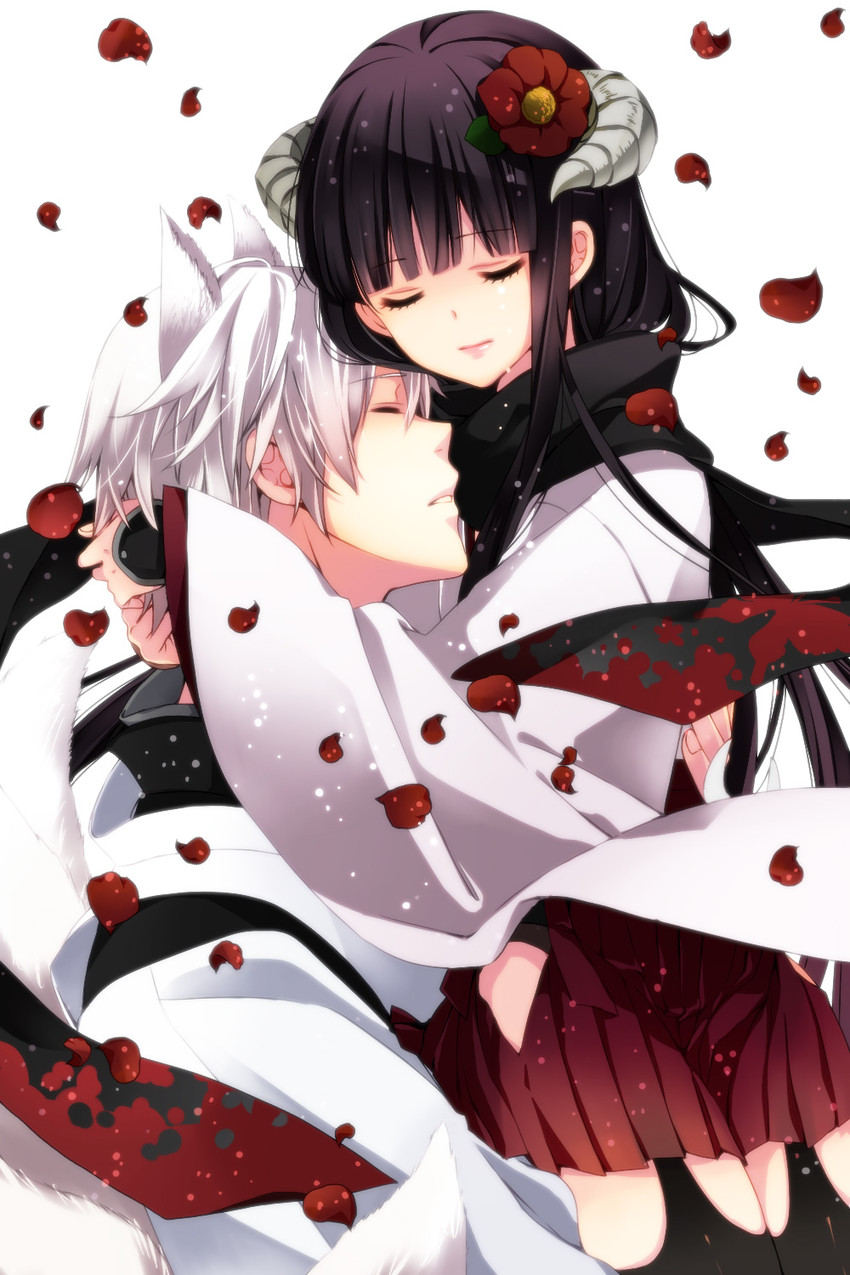 shirakiin ririchiyo and miketsukami soushi (inu x boku ss) drawn by suzushiro