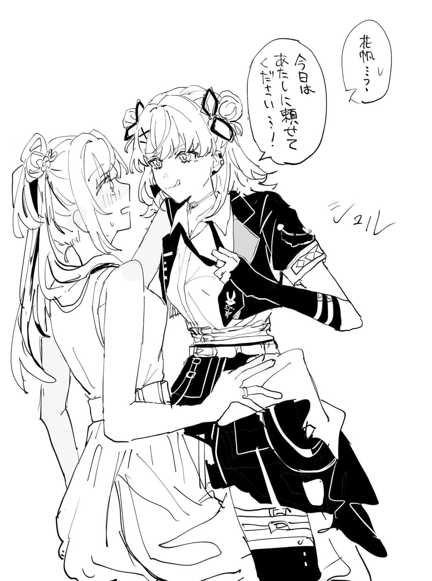hinoshita kaho and otomune kozue (love live! and 1 more) drawn by zuisetsu