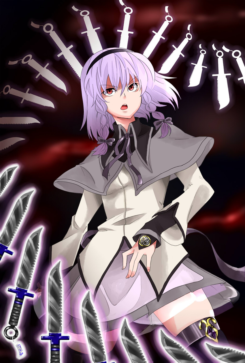 izayoi sakuya and akemi homura (touhou and 1 more) drawn by chatsubo_(80169)