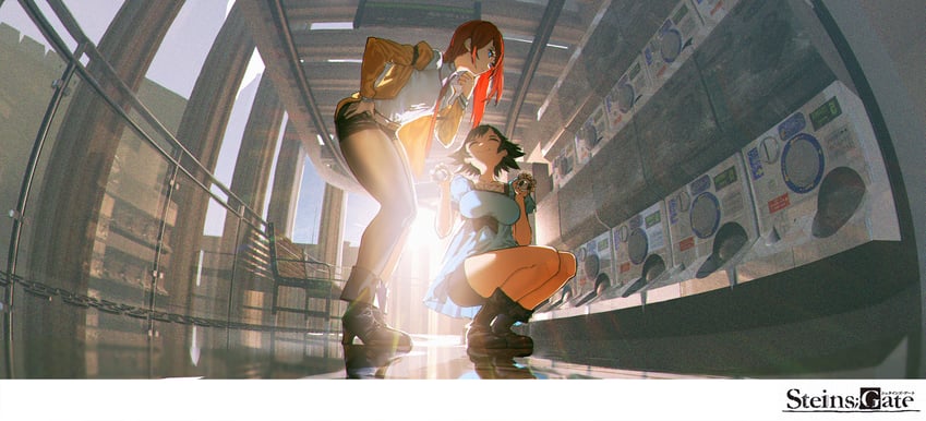 makise kurisu, shiina mayuri, and upa (steins;gate) drawn by xiaoqiang_kuai_xingxing_buneng_zai_wan_le