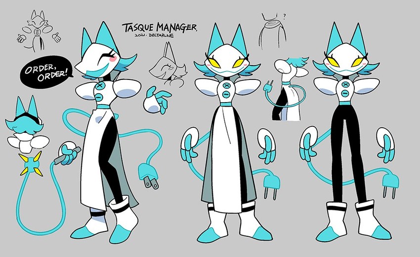tasque manager (deltarune) drawn by nelnal