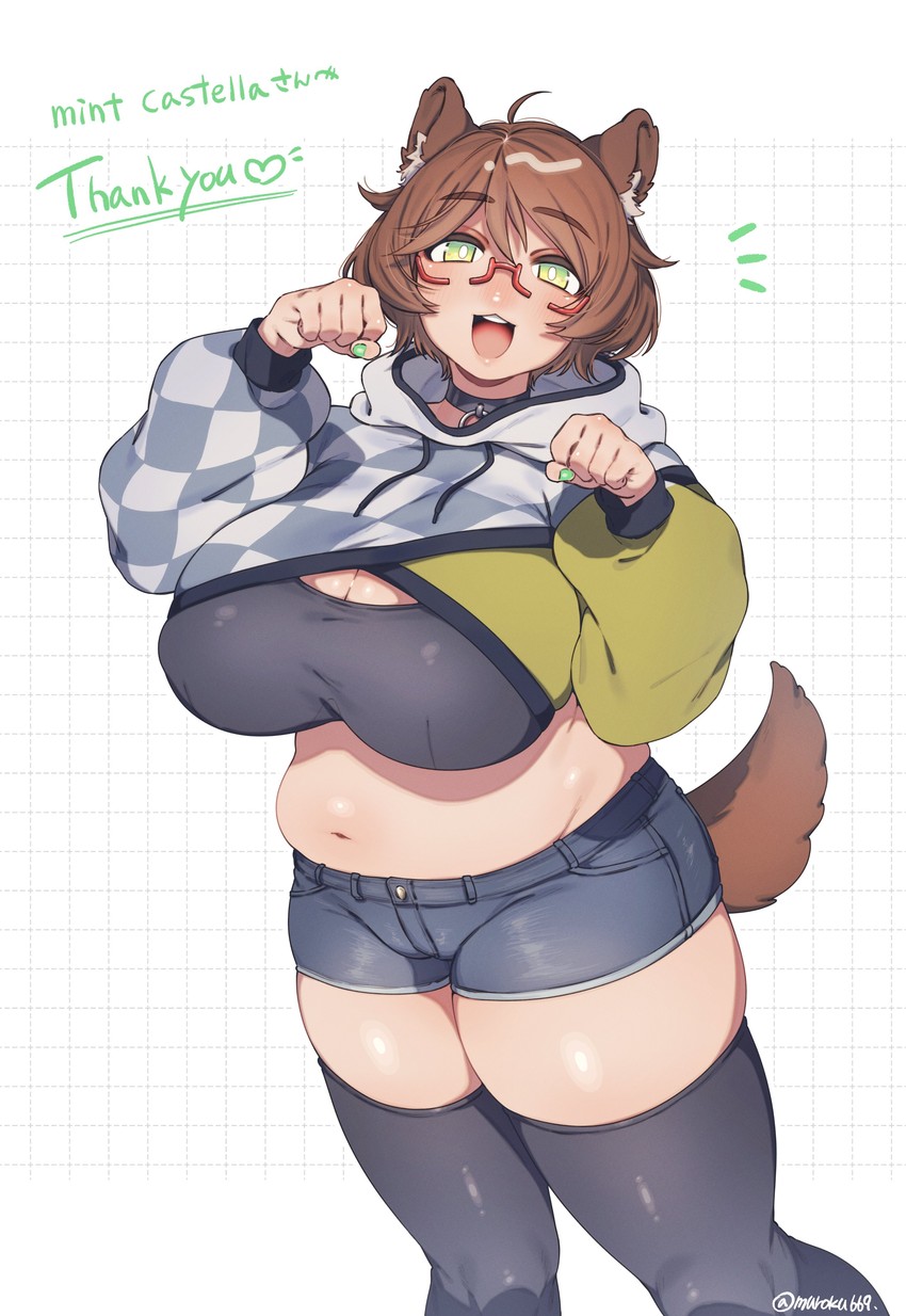 mint castella (indie virtual youtuber) drawn by muroku_(aimichiyo0526)