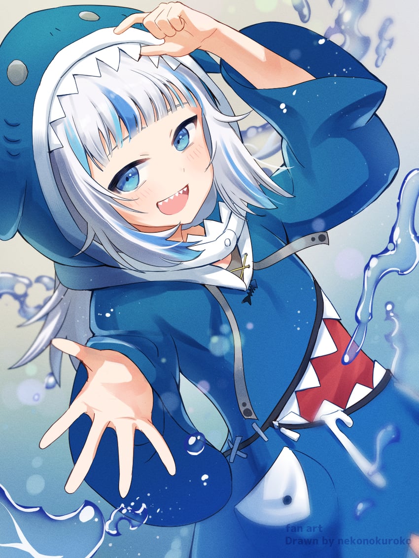 gawr gura (hololive and 1 more) drawn by neko_no_kuroko