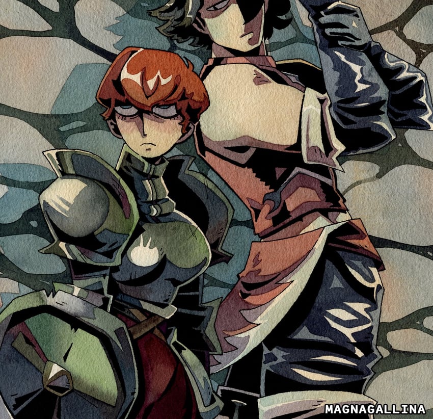 d'arce and cahara (fear & hunger and 1 more) drawn by magnagallina