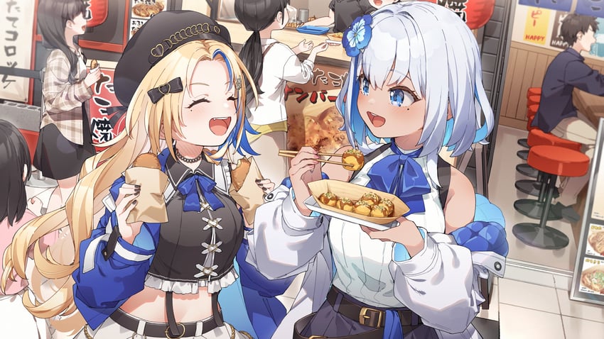 uchiera iyona and anjoya ria (maidoarina) drawn by yukie_(kusaka_shi)