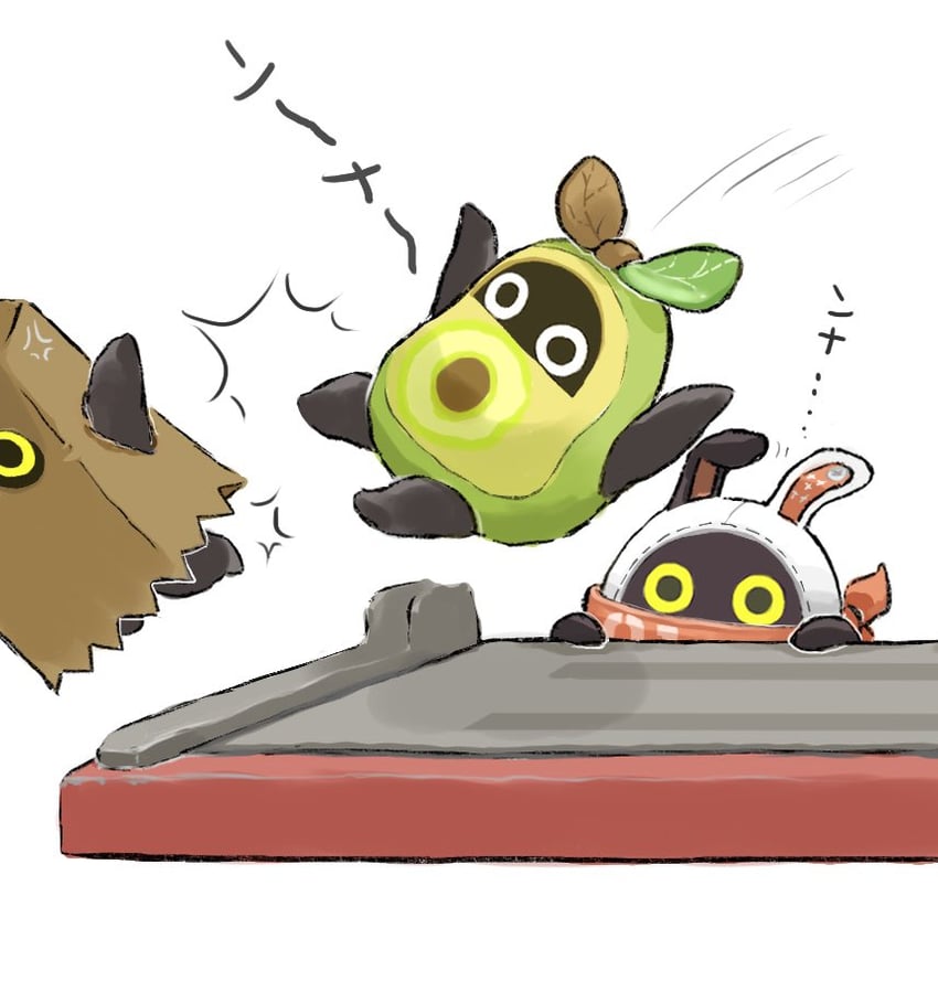eous, bagboo, and avocaboo (zenless zone zero) drawn by az79709363