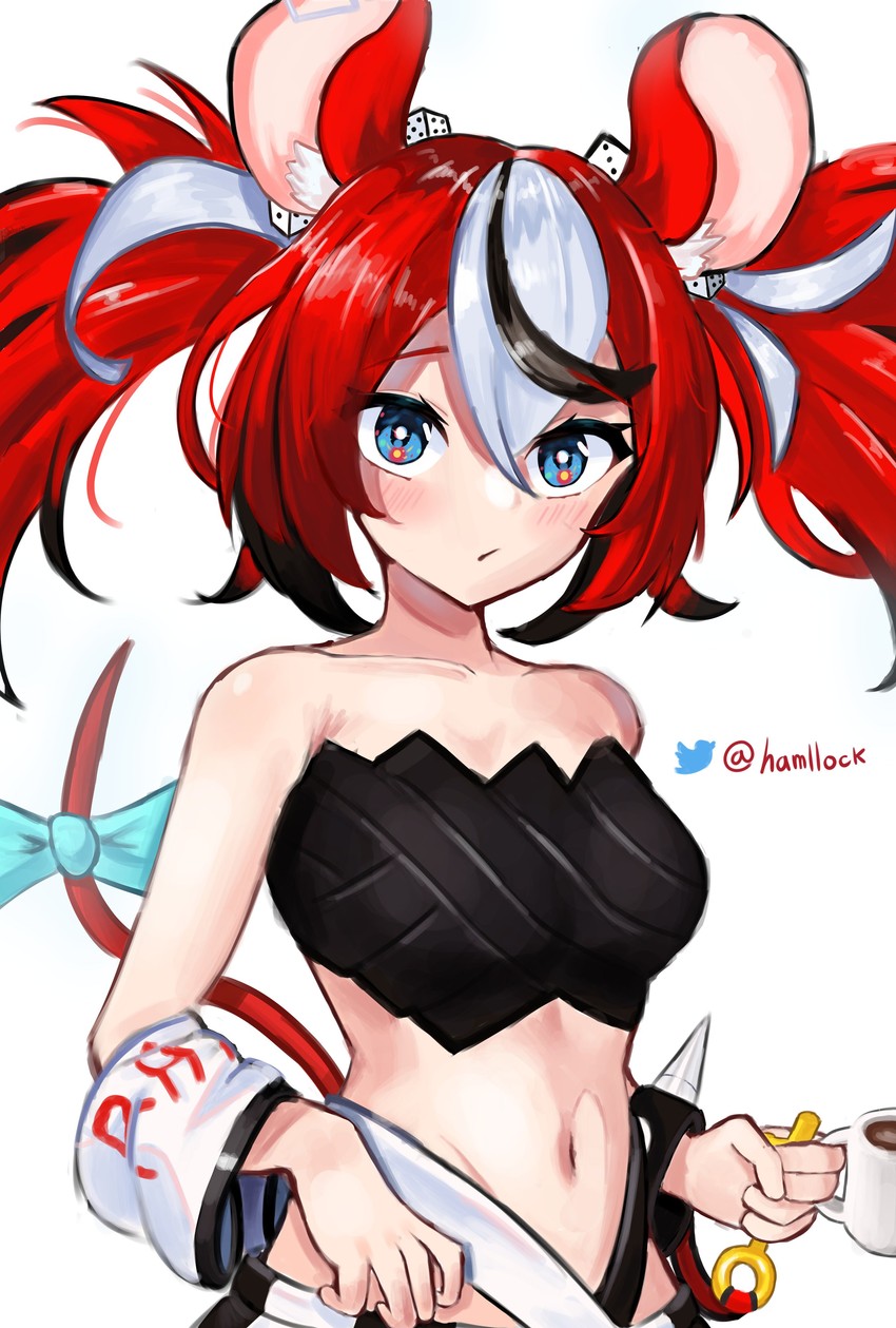 hakos baelz (hololive and 1 more) drawn by hamllock