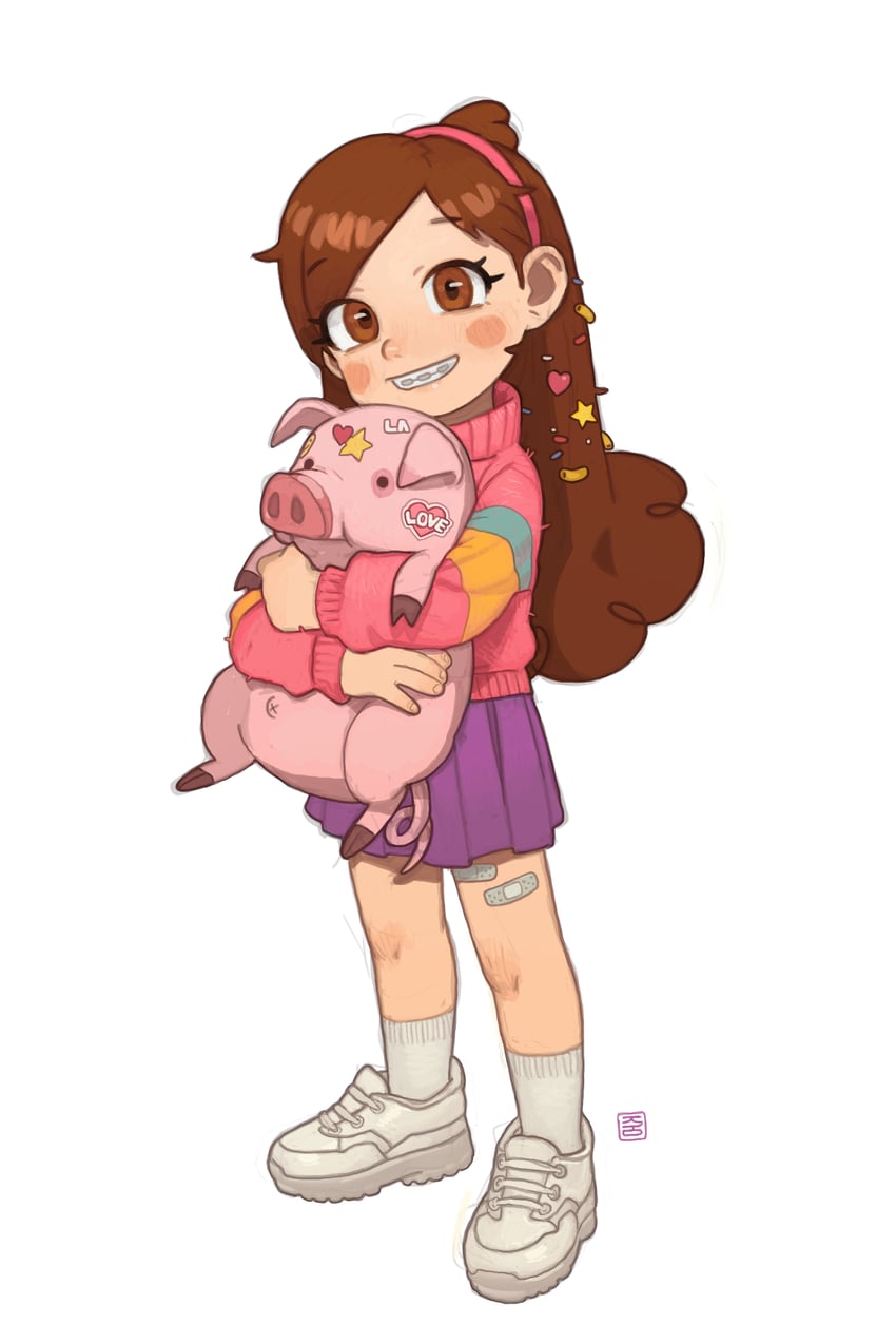 mabel pines and waddles (gravity falls) drawn by possummachine