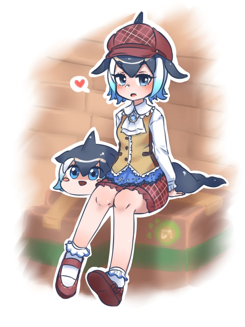 common dolphin (kemono friends and 1 more) drawn by chai_chai_huishi