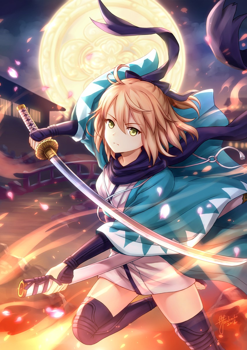 okita souji (fate and 1 more) drawn by jackmiho