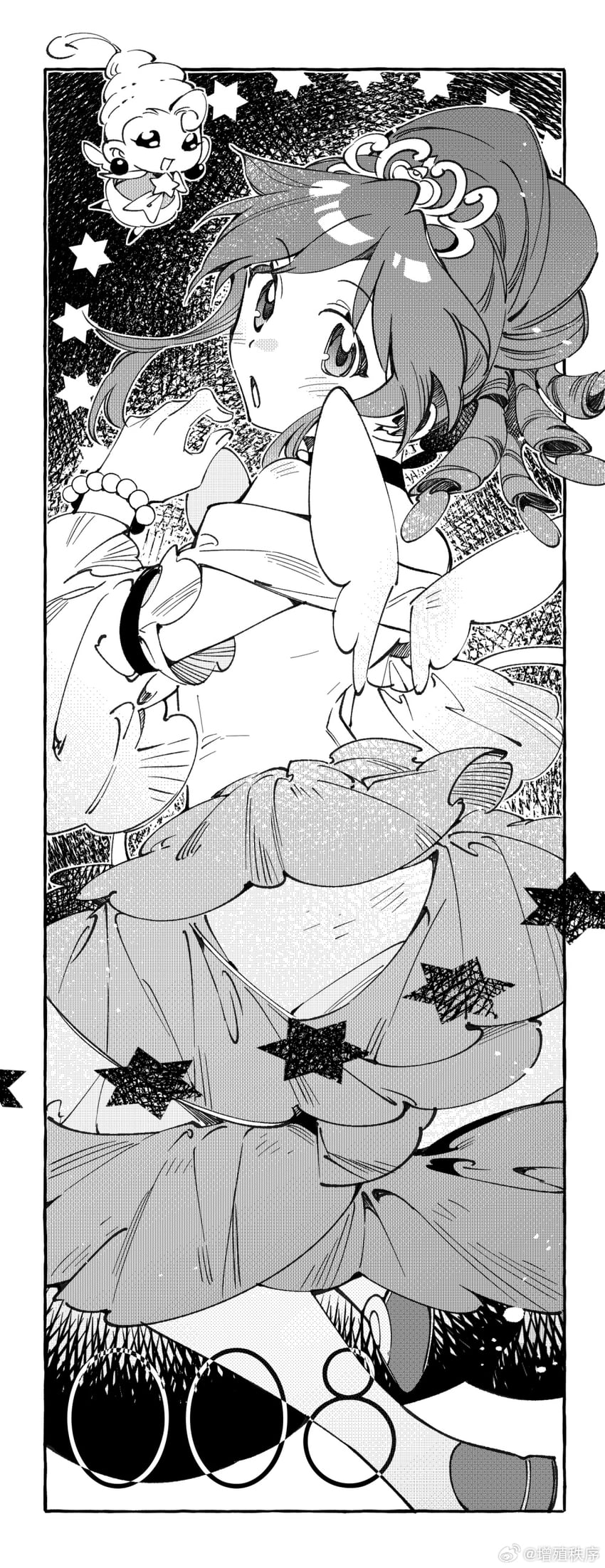 rein and kyukyu (fushigiboshi no futago hime and 1 more) drawn by zengzhi_zhixu