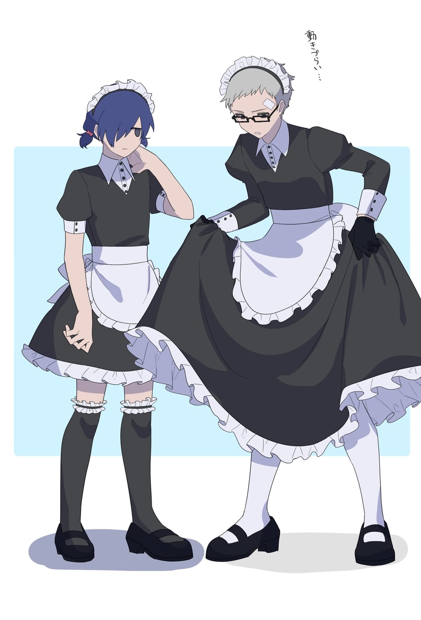 yuuki makoto and sanada akihiko (persona and 1 more) drawn by po_su_su