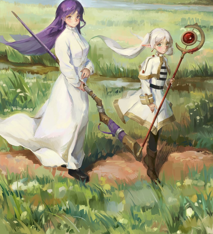 frieren and fern (sousou no frieren) drawn by kuto_(kuroto)