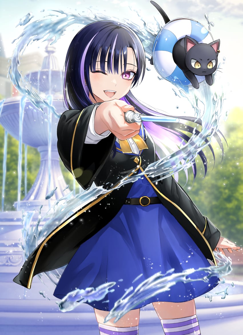 claude sirius and aria aquarius (kuroneko to majo no kyoushitsu) drawn by natsupa