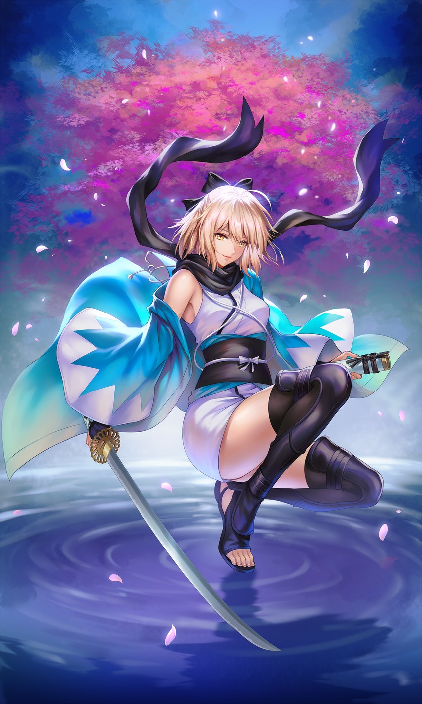 okita souji (fate and 1 more) drawn by kacyu