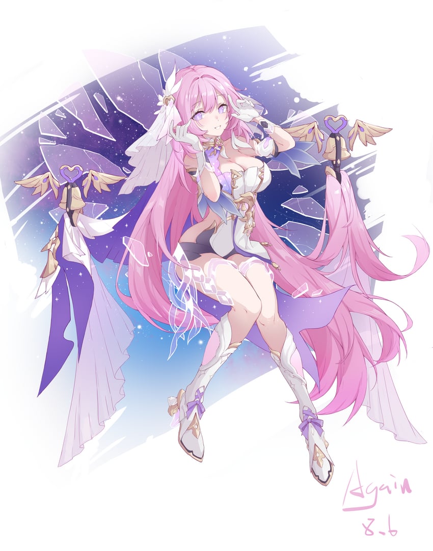 elysia (honkai and 1 more) drawn by again_(depr4447)