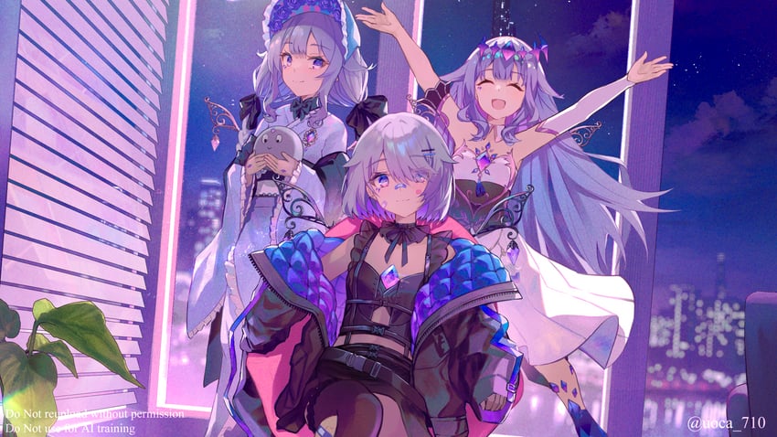 koseki bijou and pebble (hololive and 1 more) drawn by uoca