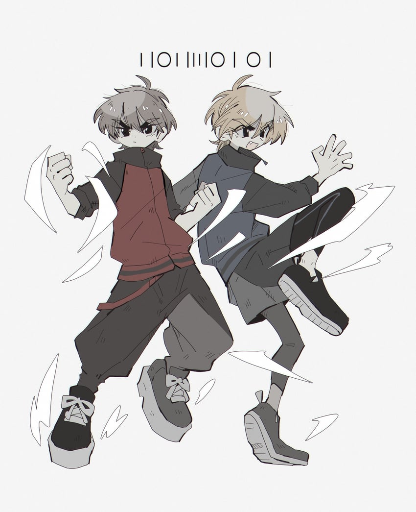 ryuji and ryuichi (kunio-kun series) drawn by user_dsjg7883