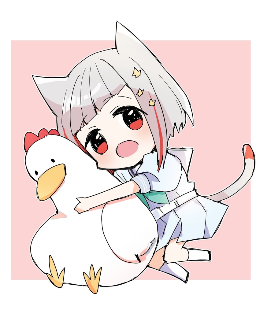 yugiri tsuzuri and peking duck (love live! and 1 more) drawn by kanduki_kamibukuro